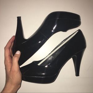 Black platform heels
